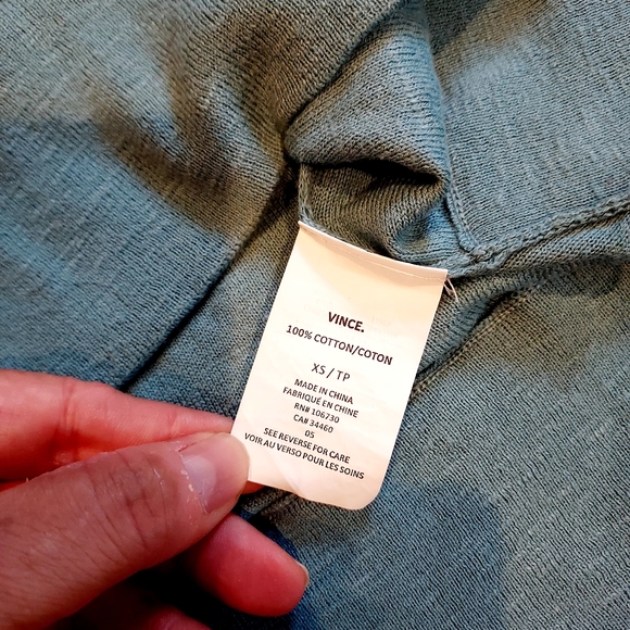 VINCE Cotton Lightweight Oversized Sweater, size XS - Picture 5 of 7